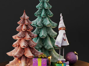 cute christmas decor 3D Model