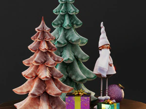 cute christmas decor 3D Model