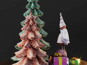 cute christmas decor 3D Model