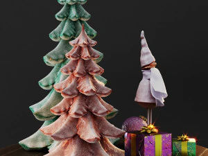 cute christmas decor 3D Model