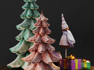 cute christmas decor 3D Model