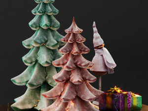cute christmas decor 3D Model