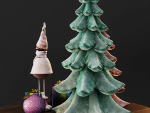 cute christmas decor 3D Model