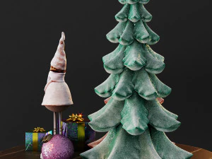 cute christmas decor 3D Model