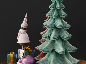 cute christmas decor 3D Model