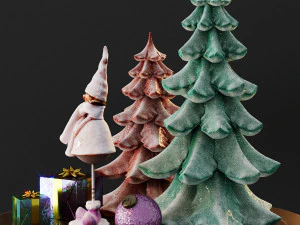 cute christmas decor 3D Model