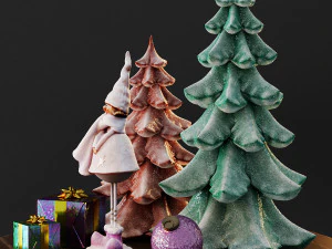 cute christmas decor 3D Model