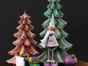 cute christmas decor 3D Model