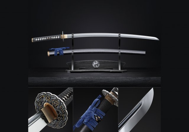 katana japanese sword 3D Model .c4d .max .obj .3ds .fbx .stl .blend 