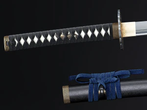 katana japanese sword 3D Model