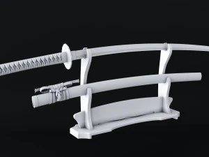 katana japanese sword 3D Model