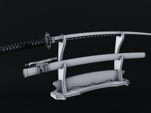 katana japanese sword 3D Model