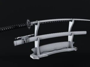 katana japanese sword 3D Model