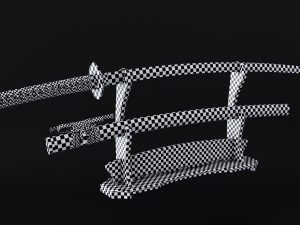 katana japanese sword 3D Model