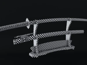 katana japanese sword 3D Model