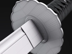 katana japanese sword 3D Model