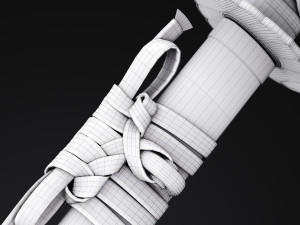 katana japanese sword 3D Model