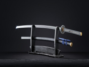 katana japanese sword 3D Model