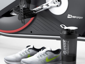 exercise bike hop-sport flex hs-200h and bonus Modelo 3D