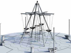 children rope playground Modelo 3D