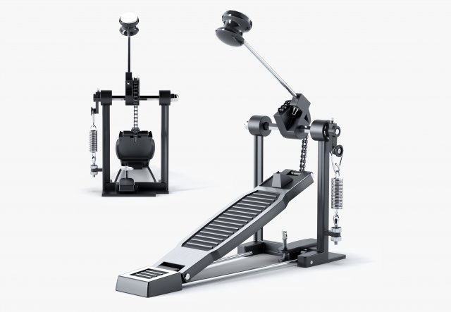 kick drum pedal Modelo 3D .c4d .max .obj .3ds .fbx .stl .blend 