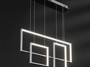 rectangle geometry chandelier loft-concept 3D Модель