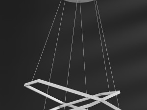 chandelier hexagon horizontal double loft-concept 3D Model