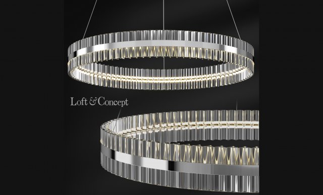 chandelier belted ring loft-concept Modelo 3D .c4d .max .obj .3ds .fbx .stl .blend 