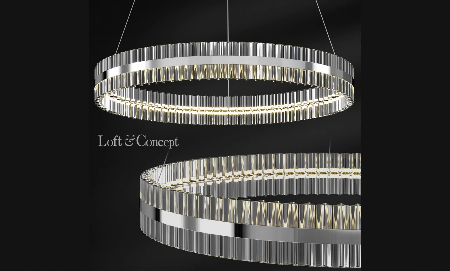chandelier belted ring loft-concept 3D Model .c4d .max .obj .3ds .fbx .stl .blend