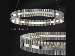 chandelier belted ring loft-concept Modèle 3D