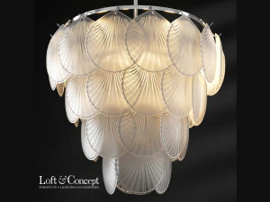 подвесная люстра из стеклянных ракушек 3D Модель