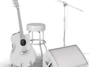 guitar set for stage Modelo 3D