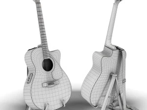 guitar set for stage 3D Model