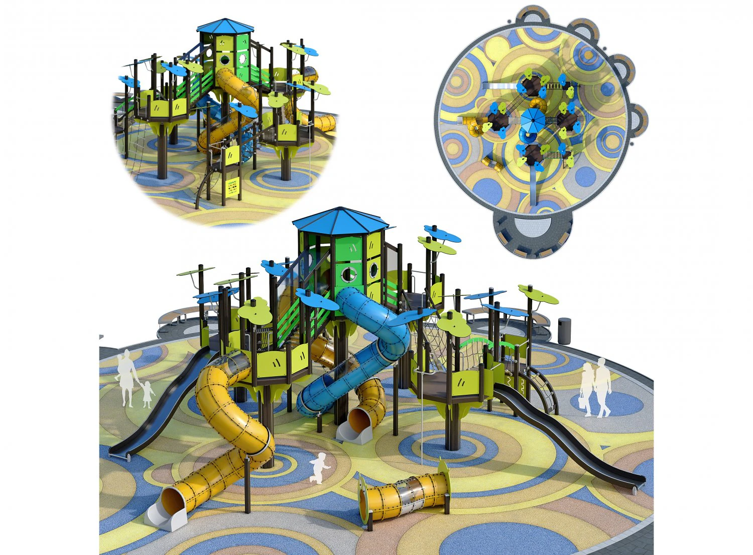 large children playground complex 3D Model .c4d .max .obj .3ds .fbx .stl .blend 