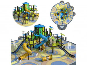 large children playground complex 3D Model