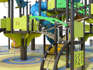large children playground complex 3D Model