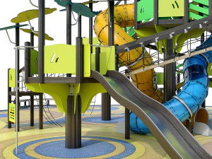 large children playground complex 3D Model