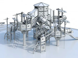 large children playground complex 3D Model