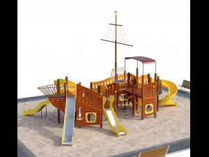 children playground sea schooner Model 3D