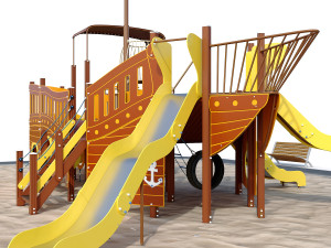 children playground sea schooner Model 3D