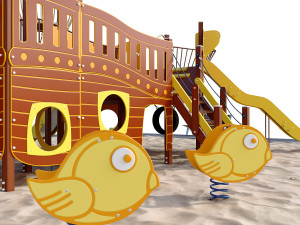 children playground sea schooner Model 3D