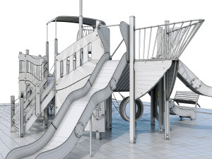 children playground sea schooner Model 3D