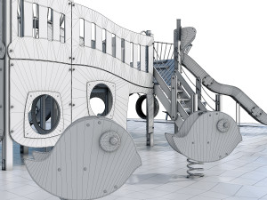 children playground sea schooner Model 3D