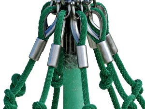 children playground with rope web 3D Model