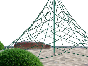 children playground with rope web Modelo 3D