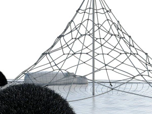 children playground with rope web 3D Model