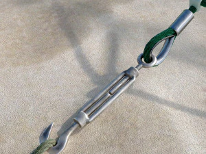children playground with rope web 3D Model