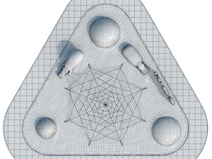 children playground with rope web 3D Model