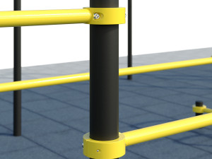 sports ground with pull up bars Modelo 3D