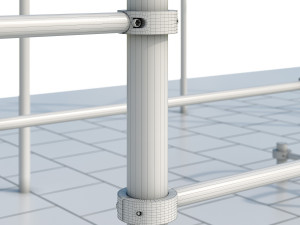 sports ground with pull up bars Modelo 3D